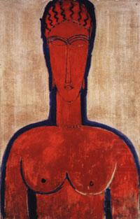 Large red Bust, Amedeo Modigliani